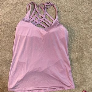Lululemon tank top very pretty pink color guessing size large NWOT